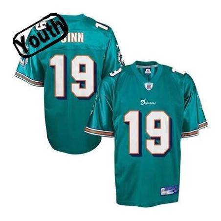 Ted Ginn Youth Football Jersey -#19 Miami Youth Jersey(Green)