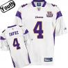 Brett Favre Youth Football Jersey -#4 Minnesota Youth Jersey(White 50th)