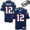 Tom Brady Youth Football Jersey -#12 New England Youth Jersey(Blue)