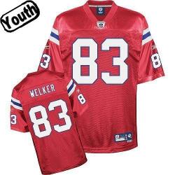 Wes Welker Youth Football Jersey -#83 New England Youth Jersey(Red)