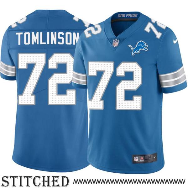 Detroit Lions #72 Laken Tomlinson Blue Home Jersey