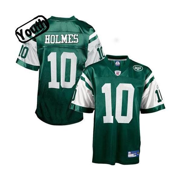 Santonio Holmes Youth Football Jersey -#10 NY-J Youth Jersey(Green)