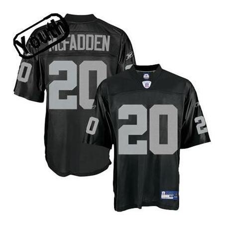 Darren McFadden Youth Football Jersey -#20 Oakland Youth Jersey(Black)