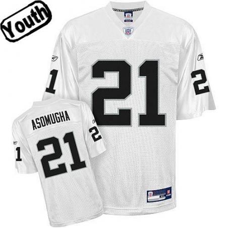 Nnamdi Asomugha Youth Football Jersey -#21 Oakland Youth Jersey(White)