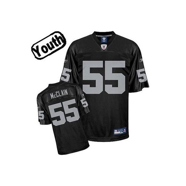 Rolando McClain Youth Football Jersey -#55 Oakland Youth Jersey(Black)