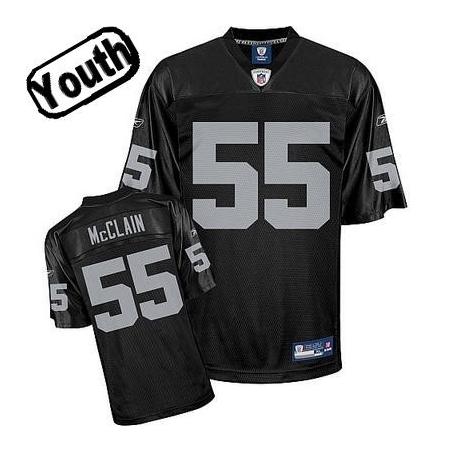 Rolando McClain Youth Football Jersey -#55 Oakland Youth Jersey(Black)