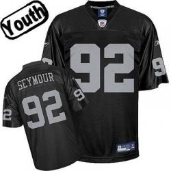 Richard Seymour Youth Football Jersey -#92 Oakland Youth Jersey(Black)