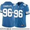 Detroit Lions #96 Stefan Charles Blue Home Jersey