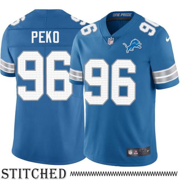 Detroit Lions #96 Kyle Peko Blue Home Jersey