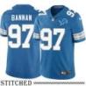 Detroit Lions #97 Justin Bannan Blue Home Jersey