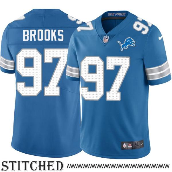 Detroit Lions #97 Kevin Brooks Blue Home Jersey