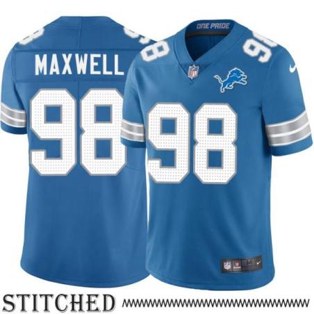 Detroit Lions #98 Vernon Maxwell Blue Home Jersey