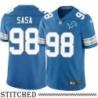 Detroit Lions #98 Don Sasa Blue Home Jersey