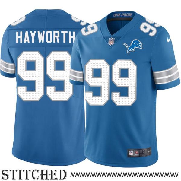 Detroit Lions #99 Tracy Hayworth Blue Home Jersey