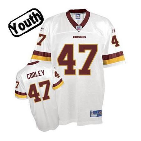 Chris Cooley Youth Football Jersey -#47 Washington Youth Jersey(White)