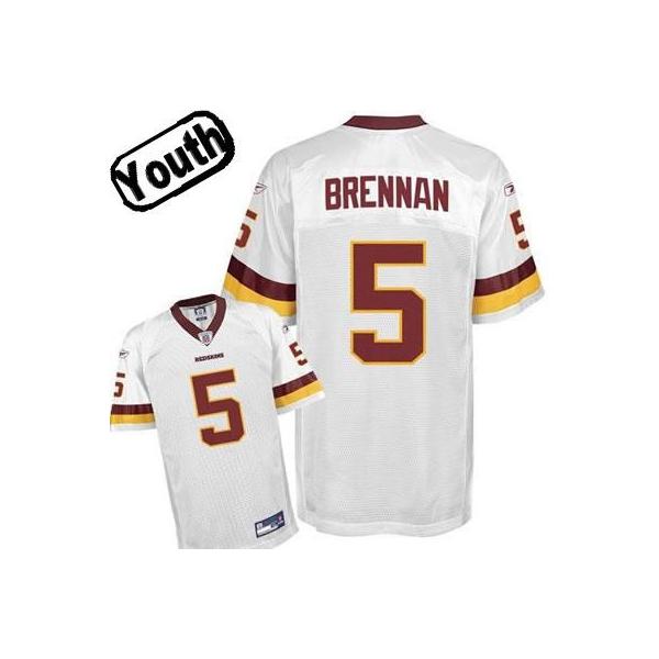 Colt Brennan Youth Football Jersey -#5 Washington Youth Jersey(White)