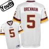 Colt Brennan Youth Football Jersey -#5 Washington Youth Jersey(White)