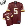 Donovan McNabb Youth Football Jersey -#5 Washington Youth Jersey(Red)