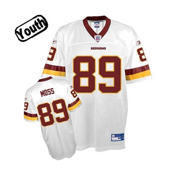 Santana Moss Youth Football Jersey -#89 Washington Youth Jersey(White)