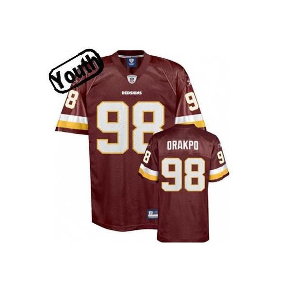 Brian Orakpo Youth Football Jersey -#98 Washington Youth Jersey(Red)