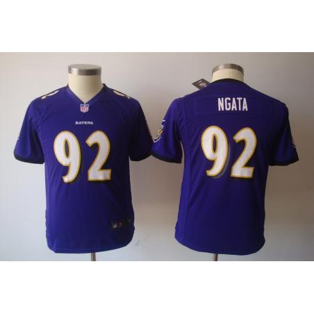 [NEW] Haloti Ngata Youth Football Jersey -#92 Baltimore Youth Jerseys (Purple)