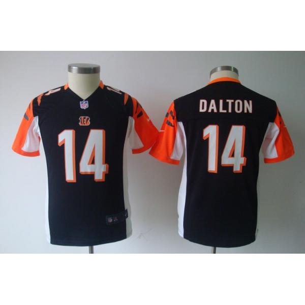 [NEW] Andy Dalton Youth Football Jersey -#14 Cincinnati Youth Jerseys (Black)