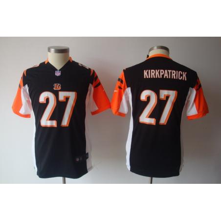 [NEW] Dre Kirkpatrick Youth Football Jersey -#27 Cincinnati Youth Jerseys (Black)