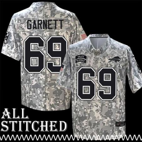 Scott Garnett Jersey Buffalo Bills #69 2024 Salute to Service Camo