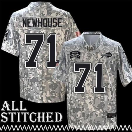 Marshall Newhouse Jersey Buffalo Bills #71 2024 Salute to Service Camo