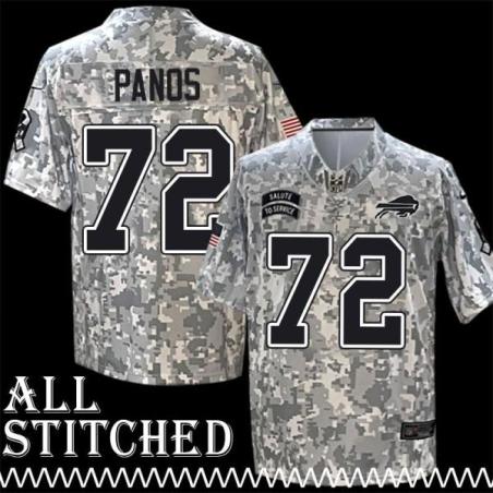 Joe Panos Jersey Buffalo Bills #72 2024 Salute to Service Camo