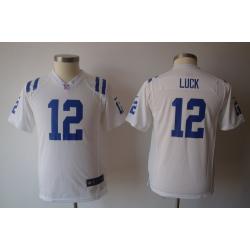 [NEW] Andrew Luck Youth Football Jersey -#12 Indianapolis Youth Jerseys (White)