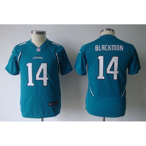 [NEW] Justin Blackmon Youth Football Jersey -#14 Jacksonville Youth Jerseys (Green)