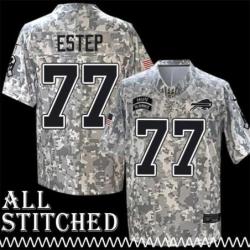 Mike Estep Jersey Buffalo Bills #77 2024 Salute to Service Camo