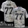 Robert Hicks Jersey Buffalo Bills #77 2024 Salute to Service Camo