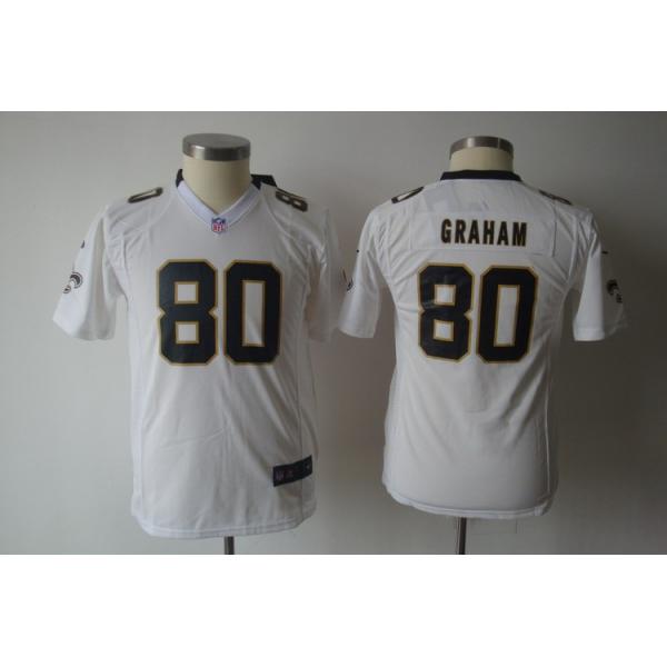 Jimmy Graham Youth Football Jersey, New Orleans Youth Jerseys (White)