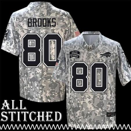 Bill Brooks Jersey Buffalo Bills #80 2024 Salute to Service Camo