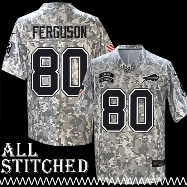 Charley Ferguson Jersey Buffalo Bills #80 2024 Salute to Service Camo