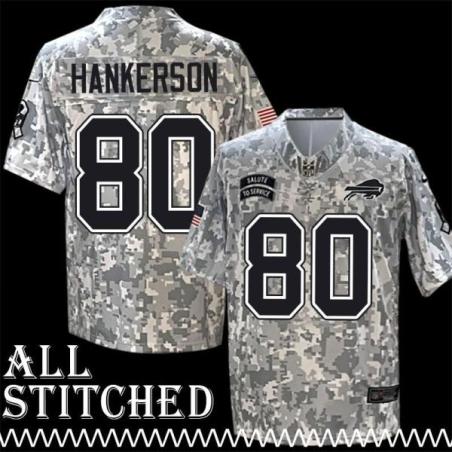 Leonard Hankerson Jersey Buffalo Bills #80 2024 Salute to Service Camo