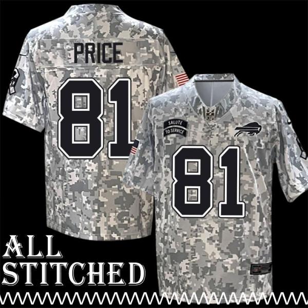 Peerless Price Jersey Buffalo Bills #81 2024 Salute to Service Camo