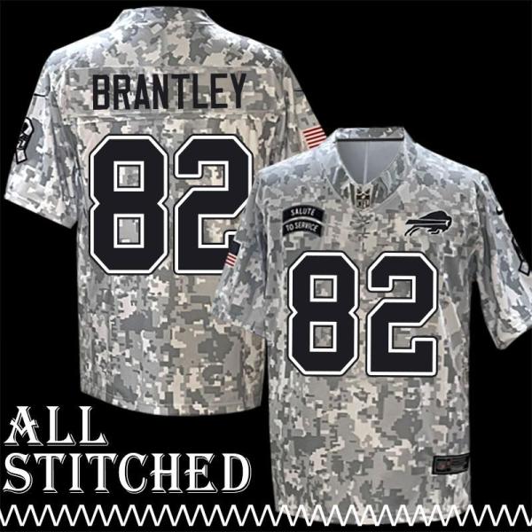 Chris Brantley Jersey Buffalo Bills #82 2024 Salute to Service Camo