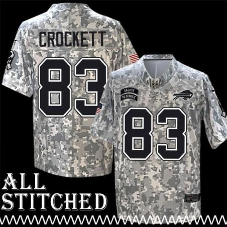 Bobby Crockett Jersey Buffalo Bills #83 2024 Salute to Service Camo