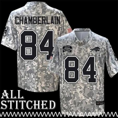 Dan Chamberlain Jersey Buffalo Bills #84 2024 Salute to Service Camo