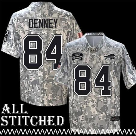 Austin Denney Jersey Buffalo Bills #84 2024 Salute to Service Camo