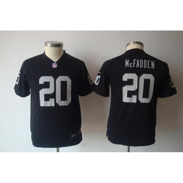 [NEW] Darren McFadden Youth Football Jersey -#20 Oakland Youth Jerseys (Black)