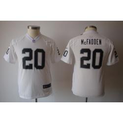 [NEW] Darren McFadden Youth Football Jersey -#20 Oakland Youth Jerseys (White)