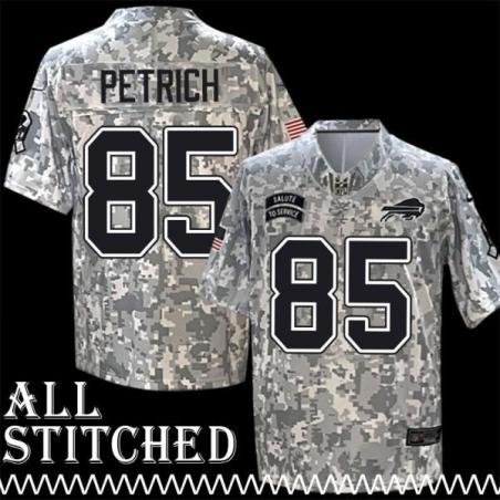 Bob Petrich Jersey Buffalo Bills #85 2024 Salute to Service Camo