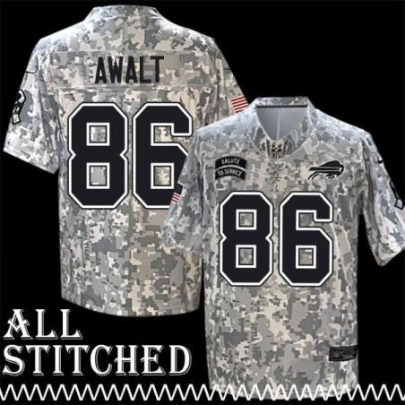 Robert Awalt Jersey Buffalo Bills #86 2024 Salute to Service Camo