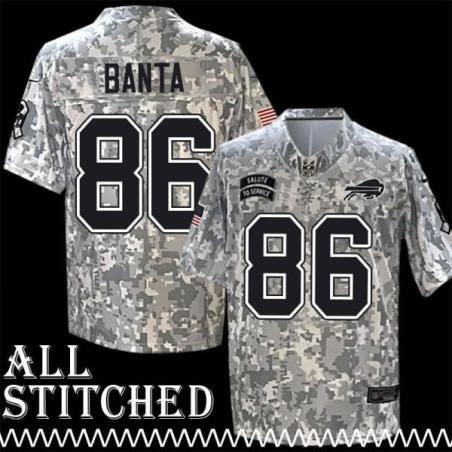 Bradford Banta Jersey Buffalo Bills #86 2024 Salute to Service Camo