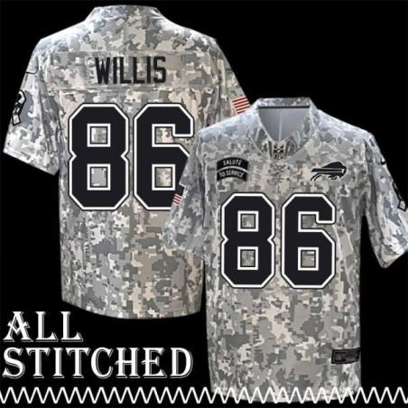 Leonard Willis Jersey Buffalo Bills #86 2024 Salute to Service Camo