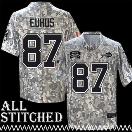 Tim Euhus Jersey Buffalo Bills #87 2024 Salute to Service Camo